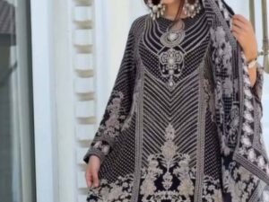 Alternative view of Printed Crape Sharara Collection Black