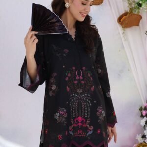 Alternative view of Printed 2pies Pakistani inspired Black