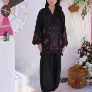 Printed 2pies Pakistani inspired Black (Copy)
